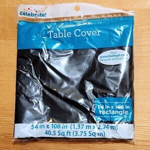 Black Plastic Party Table Cloth Cover